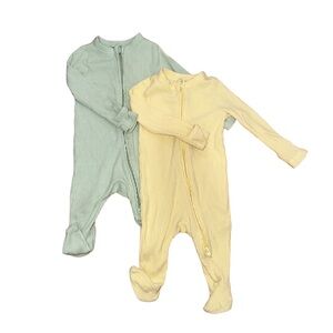 Baby Footie Pajamas in Yellow and Green